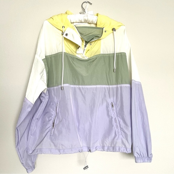 ASTR the Label Sawyer Color Block Windbreaker Pastel Size Small Sporty Tennis - Picture 4 of 16